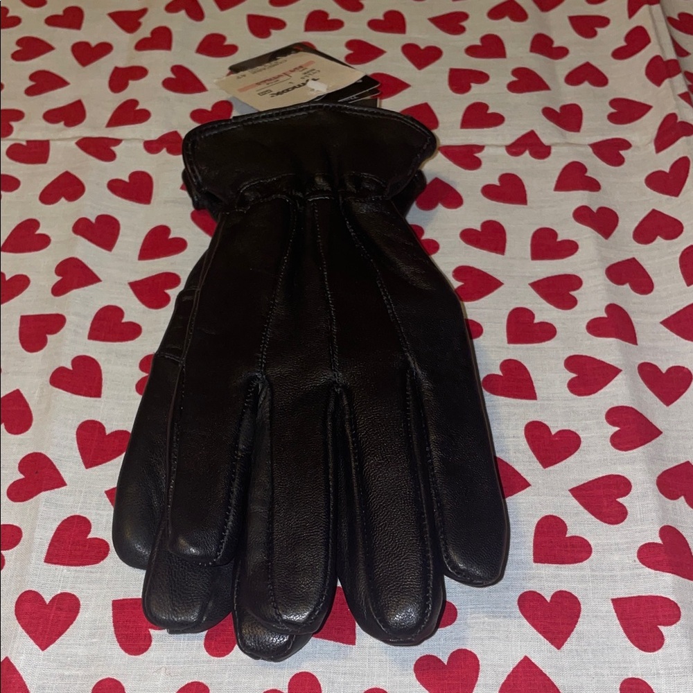 Black sheepskin swany gloves (m)(nwt)